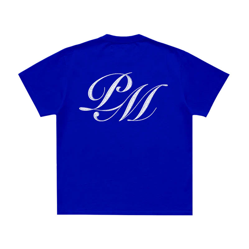 Post Malone F-1 Trillion T-Shirt back view featuring oversized PM monogram graphic from the F-1 Trillion collection