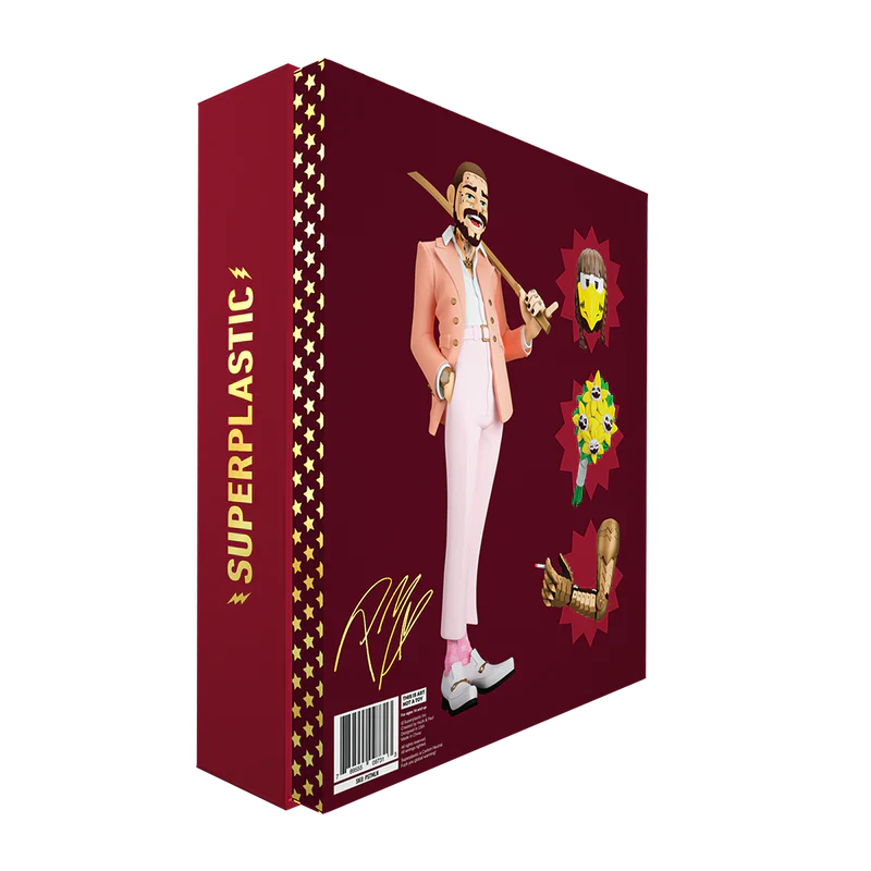 Post Malone The Legend of Malone collector box back packaging view featuring figure artwork accessories and branded presentation