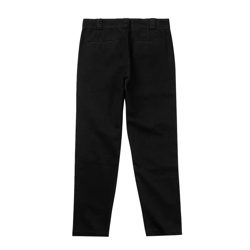 Post Malone x H-D Men's Studded Horsepower Denim Pants back view showcasing clean black denim construction with tailored fit design